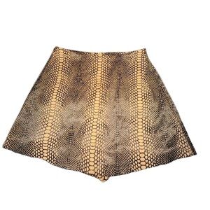 DO+BE Snakeskin Mini Skirt | Brown Tan Bodycon Y2K | Size S